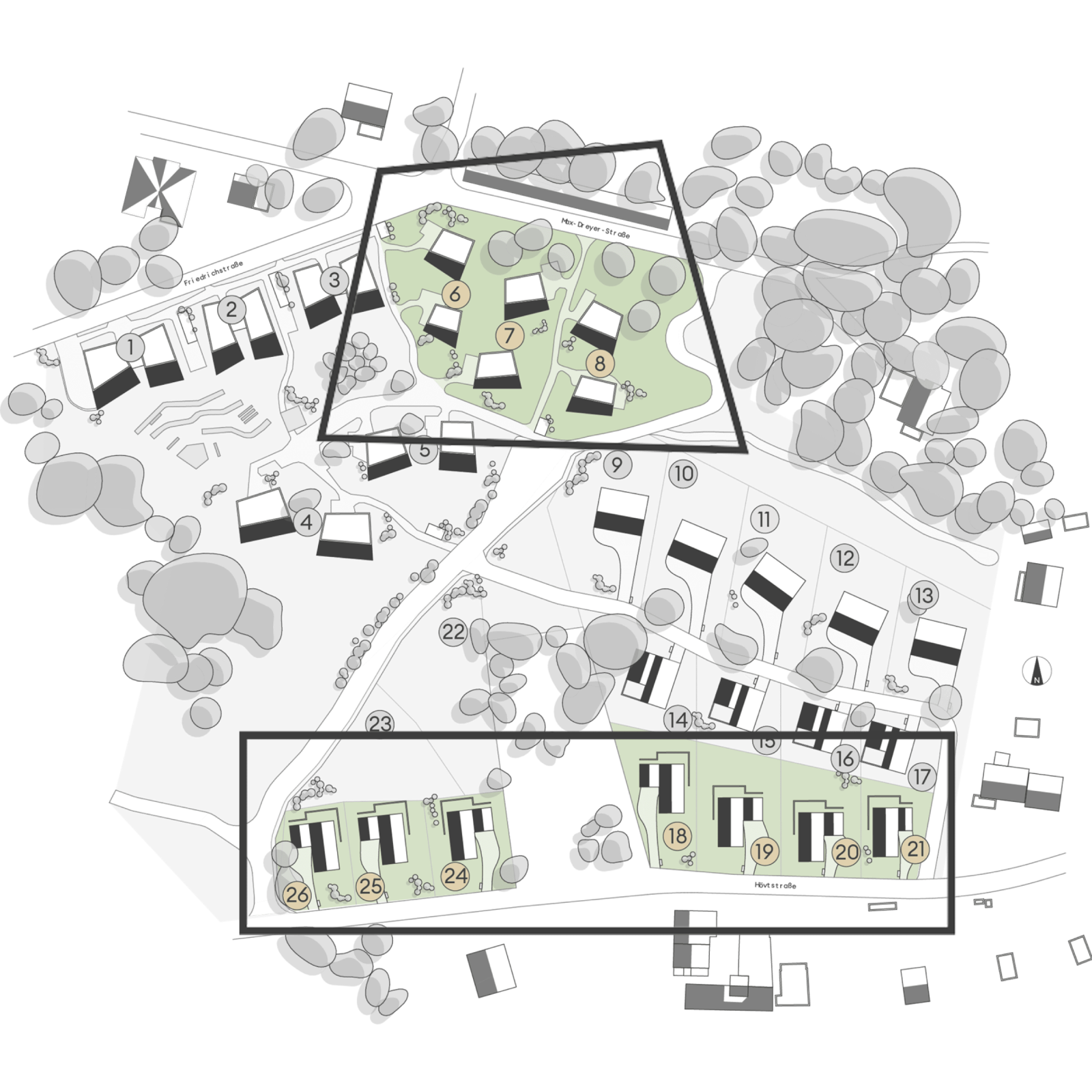 Areal Karte von Lykland